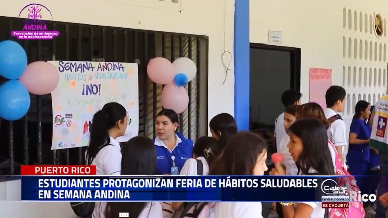 En el marco de la semana andina de hábitos y estilos de vida saludable, se llevó a cabo una feria estudiantil con la participación de instituciones educativas y entidades locales.