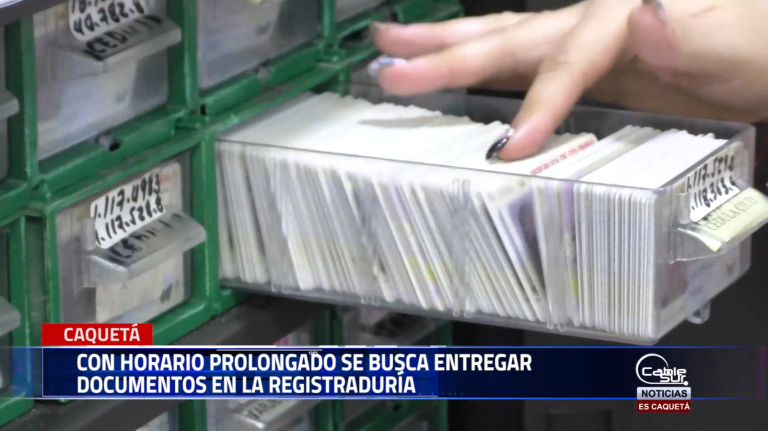 Con ampliación de horario la registraduría del estado civil busca entregar más de 7000 documentos de identidad en el departamento de Caquetá.