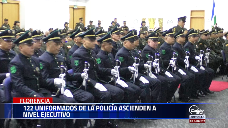 En la ciudad de Florencia se realizó la ceremonia de ascenso mandos de nivel ejecutivo a 122 uniformados de la Policía Nacional.