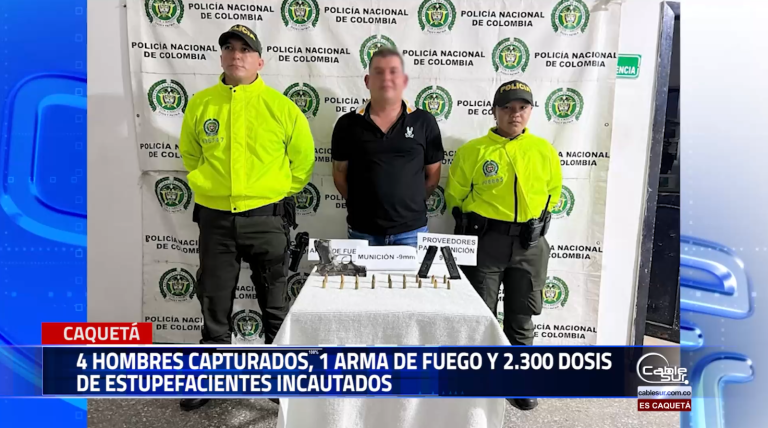La Policía Nacional en el departamento de Caquetá obtuvo importantes resultados operacionales, esta vez dando captura a cuatro personas involucradas en delitos graves.