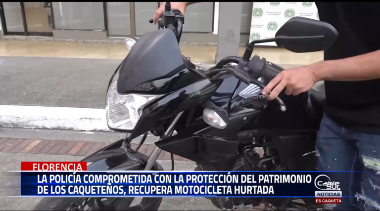 En Florencia, Caquetá, la Policía Nacional vuelve a demostrar su compromiso con la seguridad de los ciudadanos, recuperando una motocicleta que había sido hurtada el día anterior.