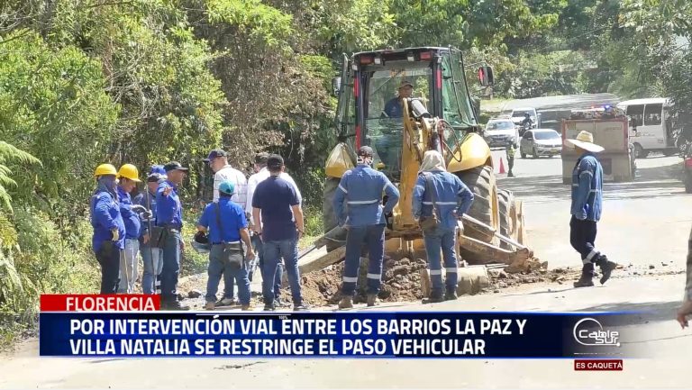 Por dos días será suspendida la movilidad vehicular en el sector de Villa Natalia esto a causa de la intervención vial en el sector los vehículos deberán utilizar la troncal del hacha