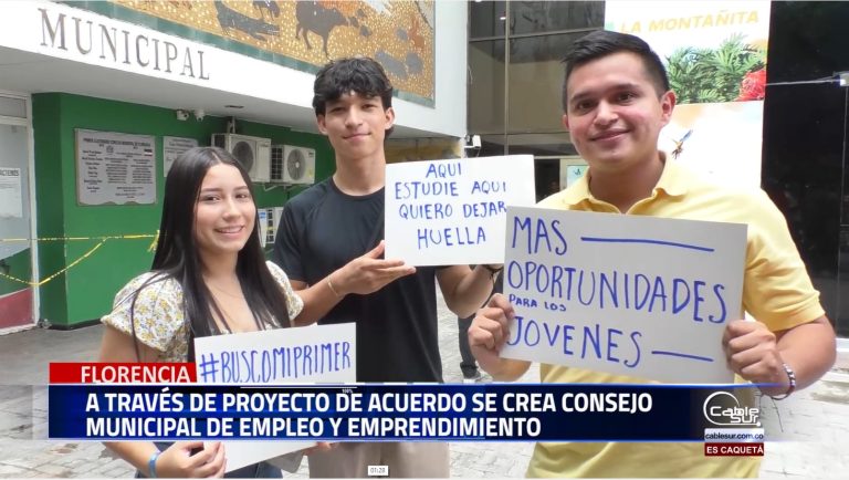Por mayoría absoluta el concejo de Florencia aprobó el proyecto de acuerdo para la creación del consejo municipal de empleo y emprendimiento entre los propósitos esta promover el primer empleo a aquellos jóvenes que inician un ciclo profesional.