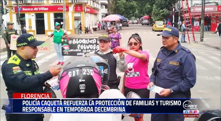 La Policía Nacional, a través de su seccional de protección y servicios especiales en el departamento de Caquetá, continúa trabajando por el bienestar y la seguridad de la comunidad. Mediante estrategias preventivas, vigilancia activa y campañas educativas, se busca fortalecer la protección de niños, niñas, adolescentes y turistas, especialmente durante la temporada decembrina.