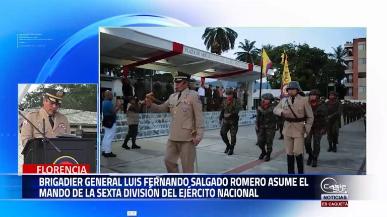 El Brigadier General Luis Fernando Salgado Romero, oficial del arma de artillería con una destacada trayectoria académica y operativa, fue designado como comandante de la sexta división del Ejército Nacional.