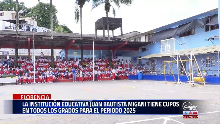 El rector de la institución educativa Juan Bautista Migani invita a los padres de familia a matricular a los hijos para la vigencia 2025 hay cupos en todos los grados.