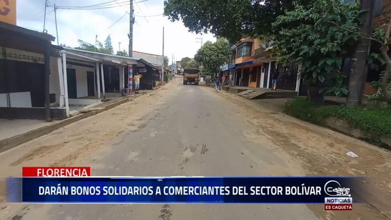 El alcalde de Florencia, Marlon Monsalve, informó que, con recursos propios, se otorgarán bonos solidarios a los comerciantes del sector bolívar.