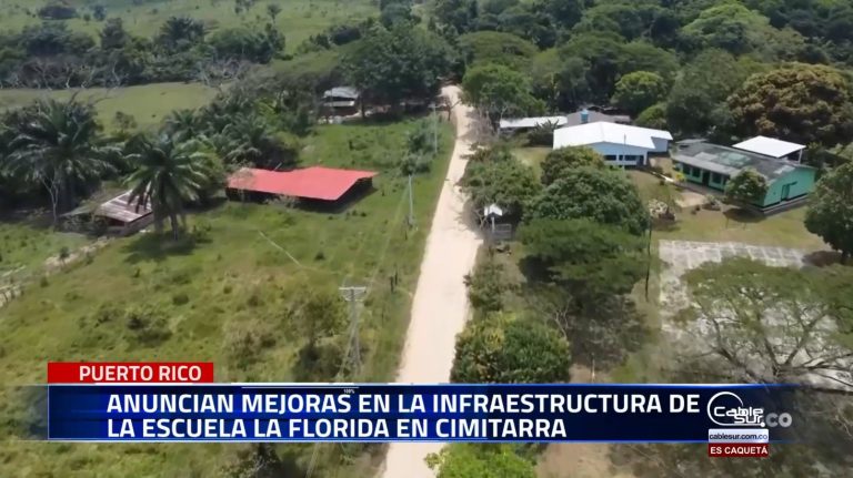 Autoridades locales del municipio de Puerto Rico visitaron la escuela de la vereda la Florida, en Cimitarra, para anunciar la ejecución de nuevas obras de infraestructura.