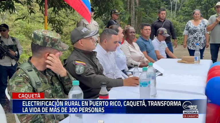 La Gobernación de Caquetá oficializó la entrega del proyecto de electrificación rural en las veredas bajo Londres, la Carmelita y el Congo, impactando la vida de más de 316 personas.