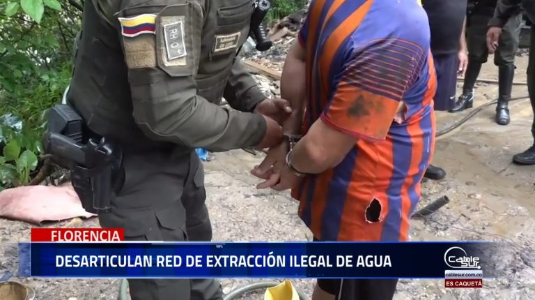 Las autoridades lograron un importante golpe contra la explotación ilegal del recurso hídrico en Florencia