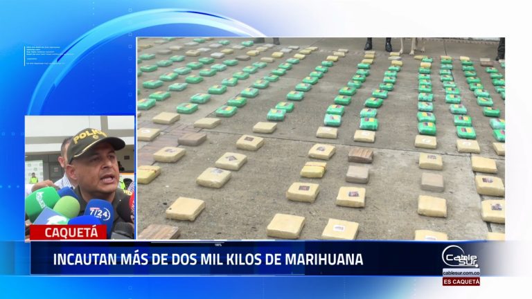 Las autoridades incautaron más de dos mil kilos de marihuana en la vía de ingreso a Florencia.