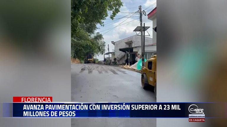 El alcalde de Florencia, Marlon Monsalve Ascanio, supervisó los avances en la pavimentación de varios sectores de la ciudad