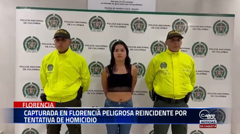 En un operativo conjunto entre LA SIJIN y CTI, en Florencia fue capturada una mujer con un amplio prontuario delictivo.