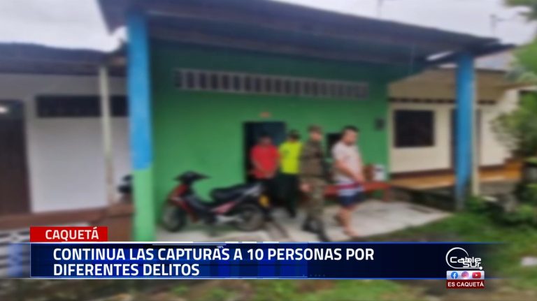 En un operativo conjunto entre la Policía, el CTI y el Ejército Nacional, fueron capturadas 10 personas en Caquetá por delitos como homicidio, tráfico de estupefacientes y abuso sexual.