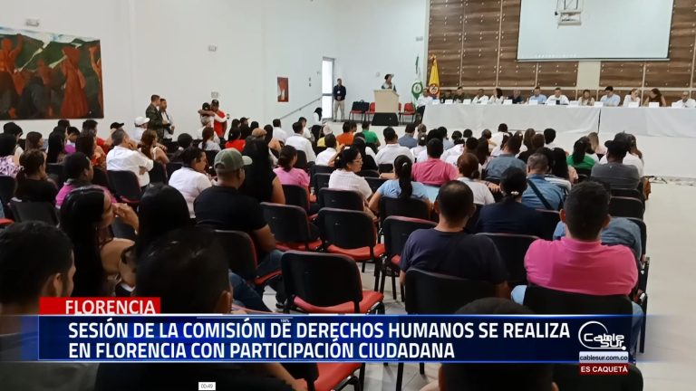 En Florencia, Caquetá, se desarrolla la sesión de la comisión de Derechos Humanos y audiencias de la cámara de representantes, liderada por el representante Mauricio Cuéllar