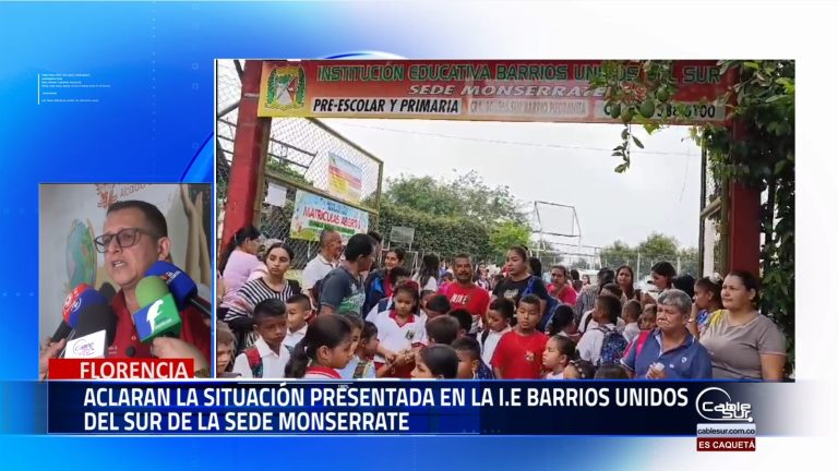 El secretario de Educación ha aclarado la situación presentada en la institución educativa Barrios Unidos del Sur, sede Monserrate, en el barrio Piedrahita