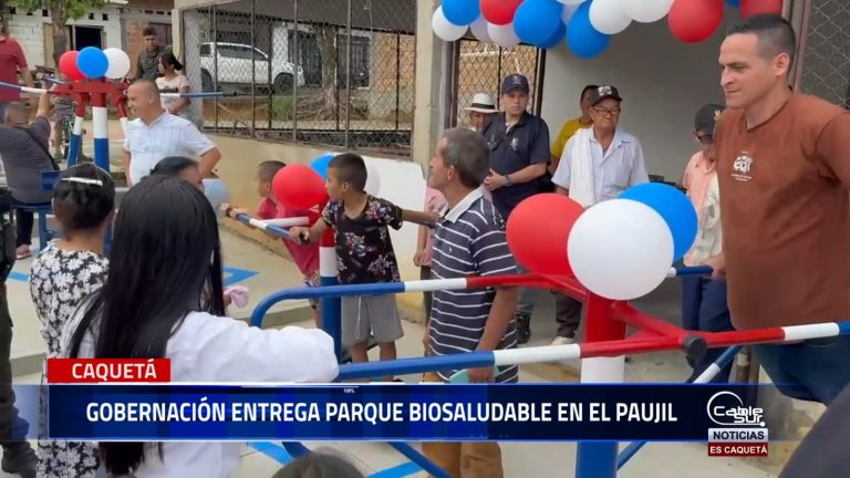 Como parte de un proyecto de mejoramiento de espacios recreativos en el departamento, la gobernación de Caquetá inauguró un parque Biosaludable en el barrio las Acacias, municipio de el Paujil.