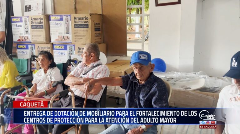 la Gobernación del Caquetá llevó a cabo el 12 de marzo la entrega de una importante dotación de mobiliario y equipos a los centros de protección para la atención del adulto mayor en los municipios de El Paujil, El Doncello y Puerto Rico.
