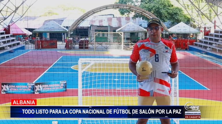 El alcalde municipal Carlos Quintero invita a toda la comunidad a participar de la X versión de la copa Nacional de fútbol de salón por la paz del municipio de Albania.