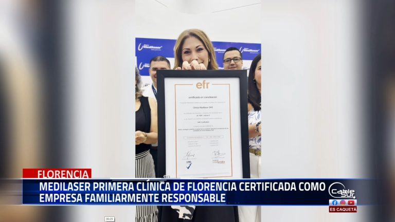 En Florencia, la Clínica Medilaser ha alcanzado un importante reconocimiento al convertirse en la primera clínica de la ciudad certificada como empresa familiarmente responsable.
