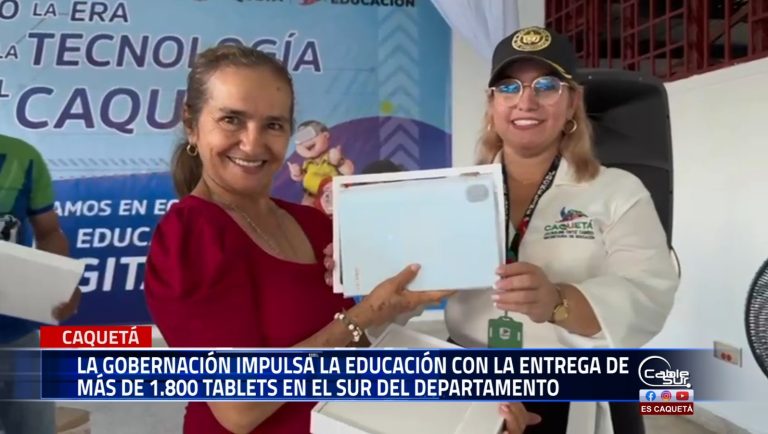 Con la secretaría de Educación Departamental y con el acompañamiento de la gestora social, inició la entrega de 374 Tablets en los municipios del sur del departamento
