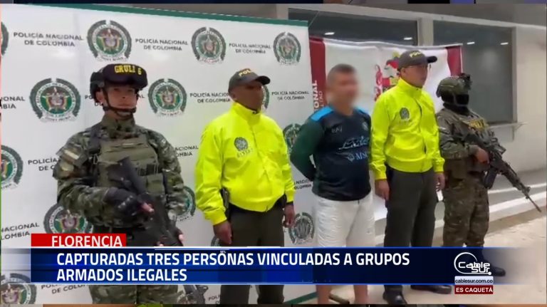Capturadas tres personas vinculadas a grupos armados ilegales en operativos realizados en Cali, Florencia y Albania.