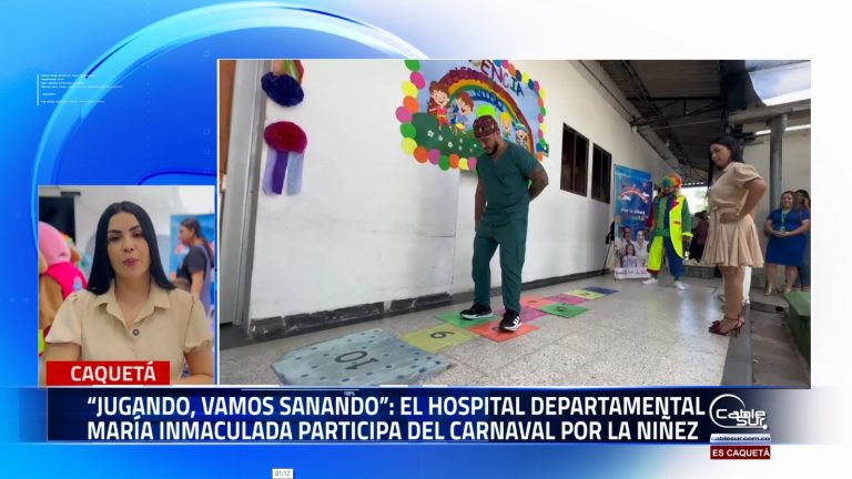 En el marco de la celebración del Carnaval por la Niñez, la Gestora Social del Departamento del Caquetá, Derly Arias Córdoba, junto a la Secretaria de Salud Departamental, Mallerly González, y la Gerente del Hospital Departamental María Inmaculada, Cindy Tatiana Vargas
