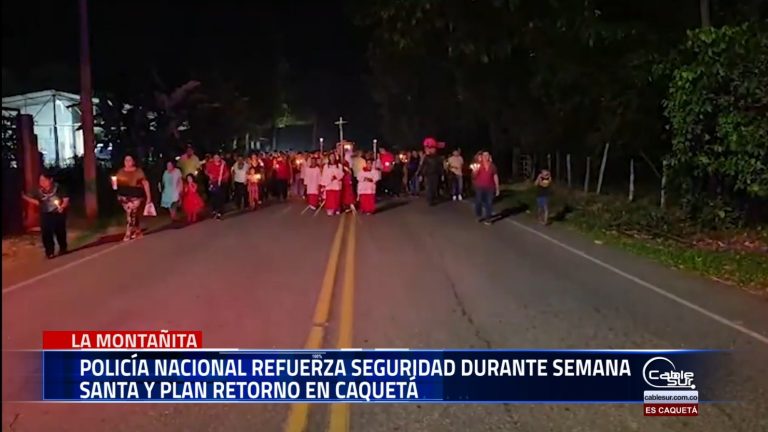 Durante la Semana Mayor, la Policía Nacional intensificó sus acciones de seguridad y acompañamiento comunitario en el municipio de La Montañita, Caquetá, en el marco de una estrategia nacional que incluyó la ejecución del Plan Retorno en coordinación con otras instituciones.