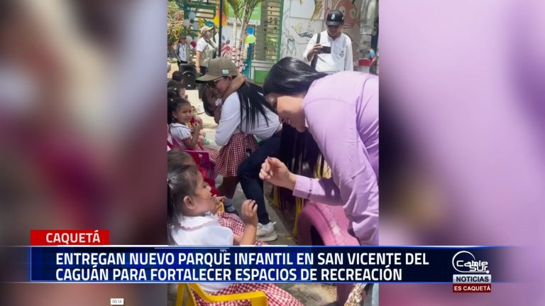 Con el objetivo de promover entornos seguros y recreativos para la infancia, se realizó la entrega oficial de un nuevo parque infantil en el municipio de San Vicente del Caguán, en el departamento de Caquetá.