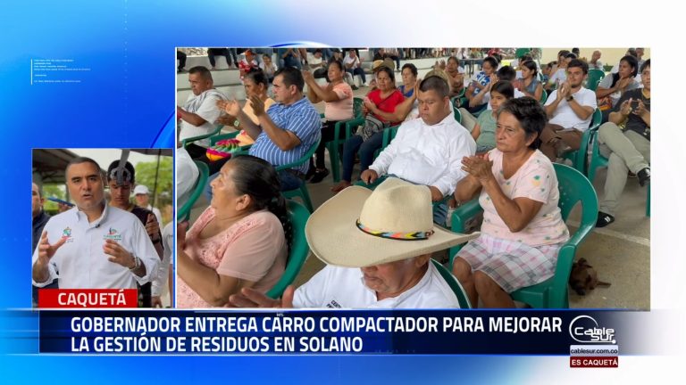 En el municipio de Solano se llevó a cabo la entrega oficial de un carro compactador de residuos sólidos con capacidad de 8,5 toneladas (17 yardas cúbicas)