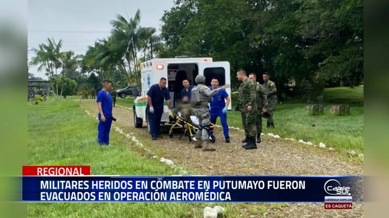 Dos uniformados de la Armada Nacional fueron evacuados mediante un operativo aeromédico tras resultar heridos en enfrentamientos con grupos armados residuales en Puerto Guzmán, Putumayo.