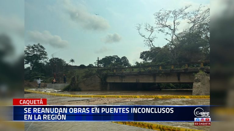 La gobernación del Caquetá anunció la reactivación de los trabajos en varios puentes que habían quedado inconclusos, garantizando así el avance de la infraestructura vial en la región.