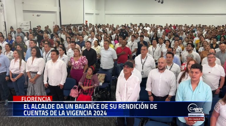 El alcalde de Florencia entrega balance de su rendición de cuentas Vigencia 2024.