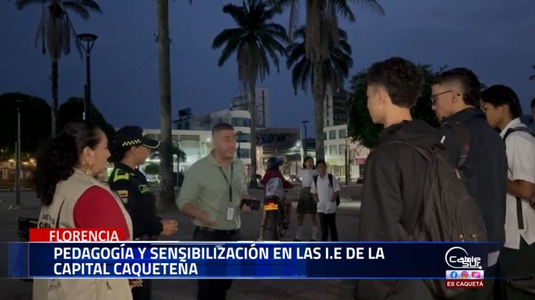 Con el objetivo de promover la convivencia, el respeto y la formación ciudadana, se adelantan jornadas de pedagogía y sensibilización en las instituciones educativas de Florencia.