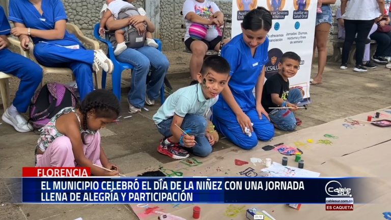 La Plaza San Francisco fue el escenario donde cientos de niños y niñas florencianos disfrutaron de una jornada lúdica organizada por la Alcaldía de Florencia en articulación con varias entidades.