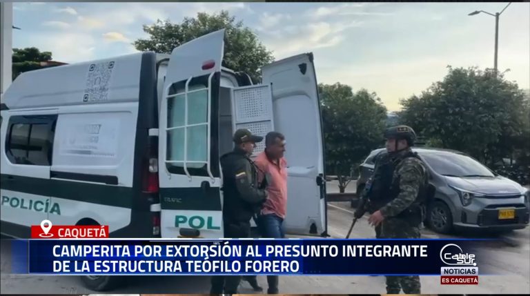 Unidades de la Policía Nacional capturaron en flagrancia a un hombre en el sector de El Caraño,  y también se capturó en las últimas horas a un hombre señalado de pertenecer a la estructura Teófilo Forero de las disidencias de las FARC.