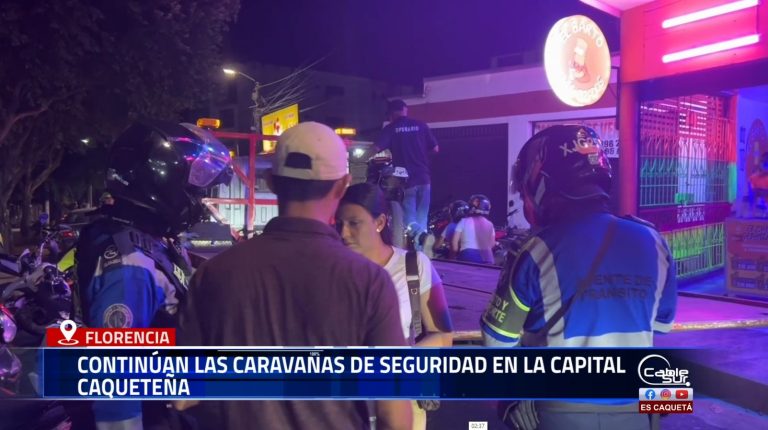 En el marco de las estrategias de seguridad que se adelantan en la capital caqueteña, el secretario de Gobierno, Carlos Mora, anunció que continuarán las caravanas de seguridad en distintos sectores de Florencia
