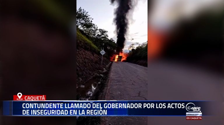 El Gobernador del Caquetá, Luis Francisco Ruiz Aguilar, realizó un enérgico llamado a las autoridades y a la comunidad para reforzar las acciones contra los actos de inseguridad que han afectado a la región.