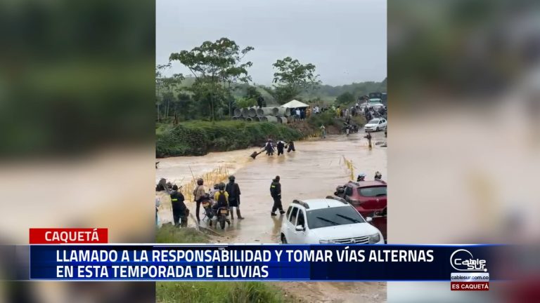 Llamado a la responsabilidad en temporada de lluvias.