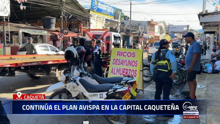 La Policía Nacional, bajo el mando del coronel César Pinzón, intensifica operativos del Plan Avispa en el sector El Raicero de Florencia, como parte de su estrategia para fortalecer la seguridad ciudadana.