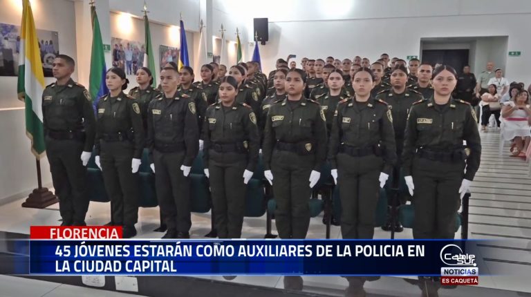 45 jóvenes se integran como auxiliares de Policía en la ciudad de Florencia