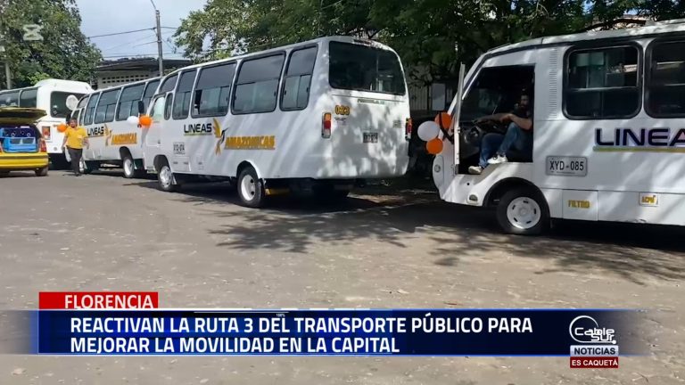 La Administración Municipal de Florencia confirmó la reapertura de la Ruta 3 del transporte público