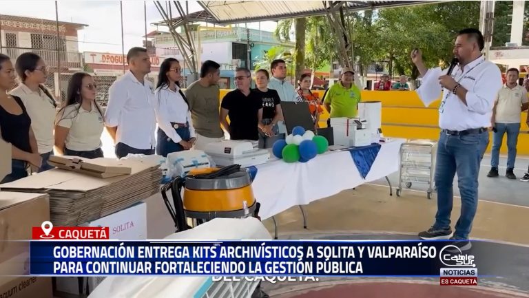 Como parte de una estrategia para mejorar la organización documental y promover la transparencia institucional, la Gobernación de Caquetá realizó la entrega de kits archivísticos a los municipios de Solita y Valparaíso.