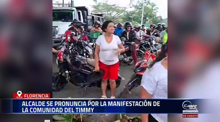El alcalde Marlon Monsalve se refirió a la manifestación realizada por habitantes de la comunidad del Timmy