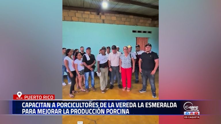 La Administración Municipal desarrolló una jornada de capacitación dirigida a productores porcinos del corregimiento La Esmeralda