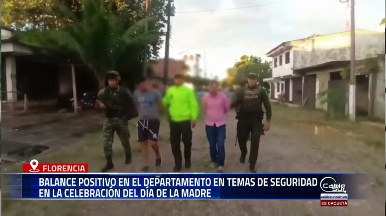 El Comando de Policía Caquetá entregó un balance positivo en materia de seguridad durante la celebración del Día de la Madre en los 16 municipios del departamento.