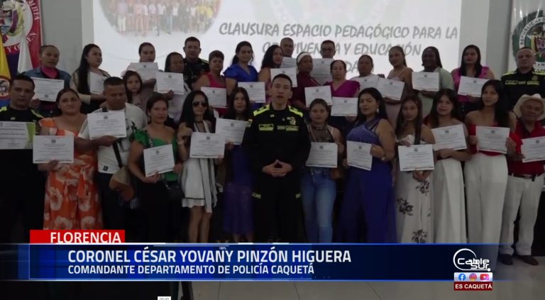En un acto institucional que refleja el compromiso con la formación ciudadana y la seguridad del entorno, la Policía Nacional realizó en el Comando de Policía Caquetá la clausura oficial de los espacios pedagógicos