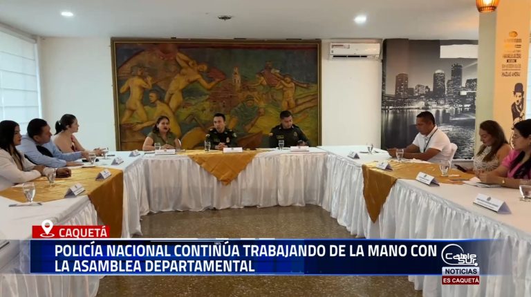 Policía Nacional continúa trabajando de la mano con la Asamblea Departamental.