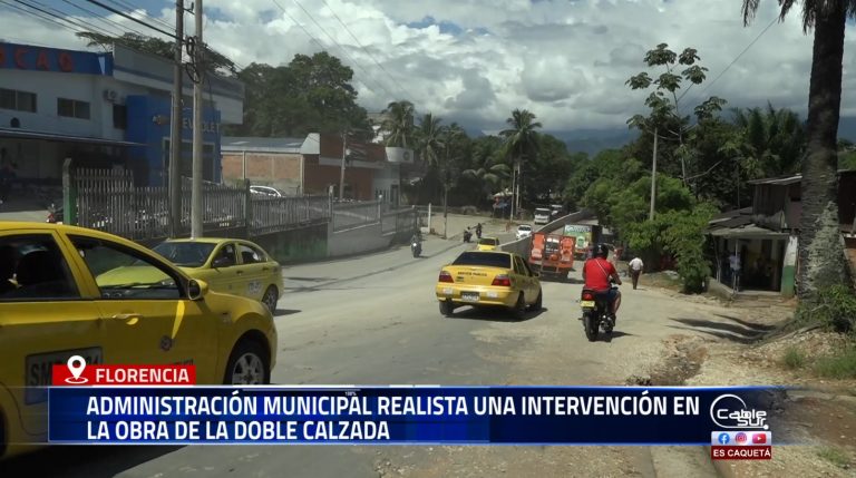 El alcalde de Florencia, Marlon Monsalve, anunció que la Administración Municipal adelantará una intervención en la obra de la doble calzada