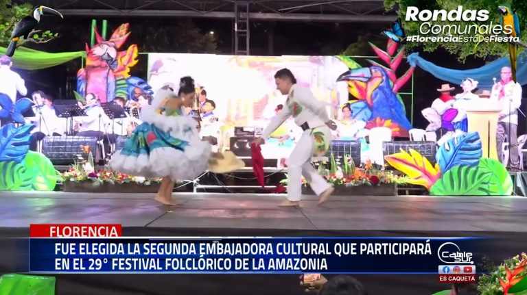 Florencia elige a su segunda embajadora cultural para el 29° Festival Folclórico de la Amazonía.